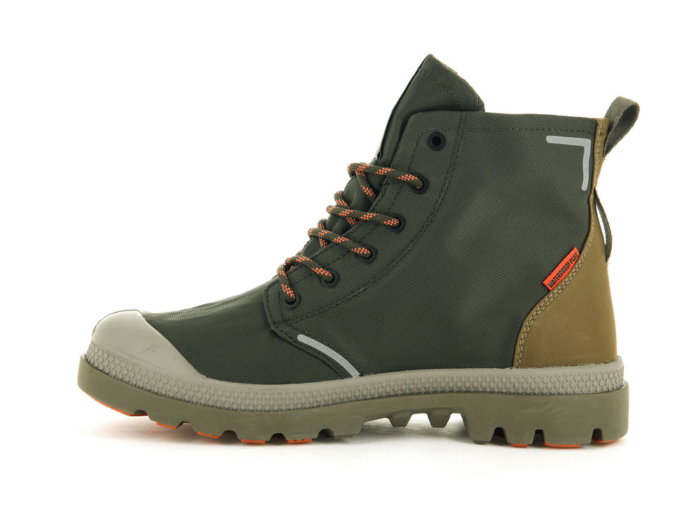 Botas Palladium PAMPA LITE+ RECYCLE WP+ Hombre Verde Oliva | Costa Rica-48365